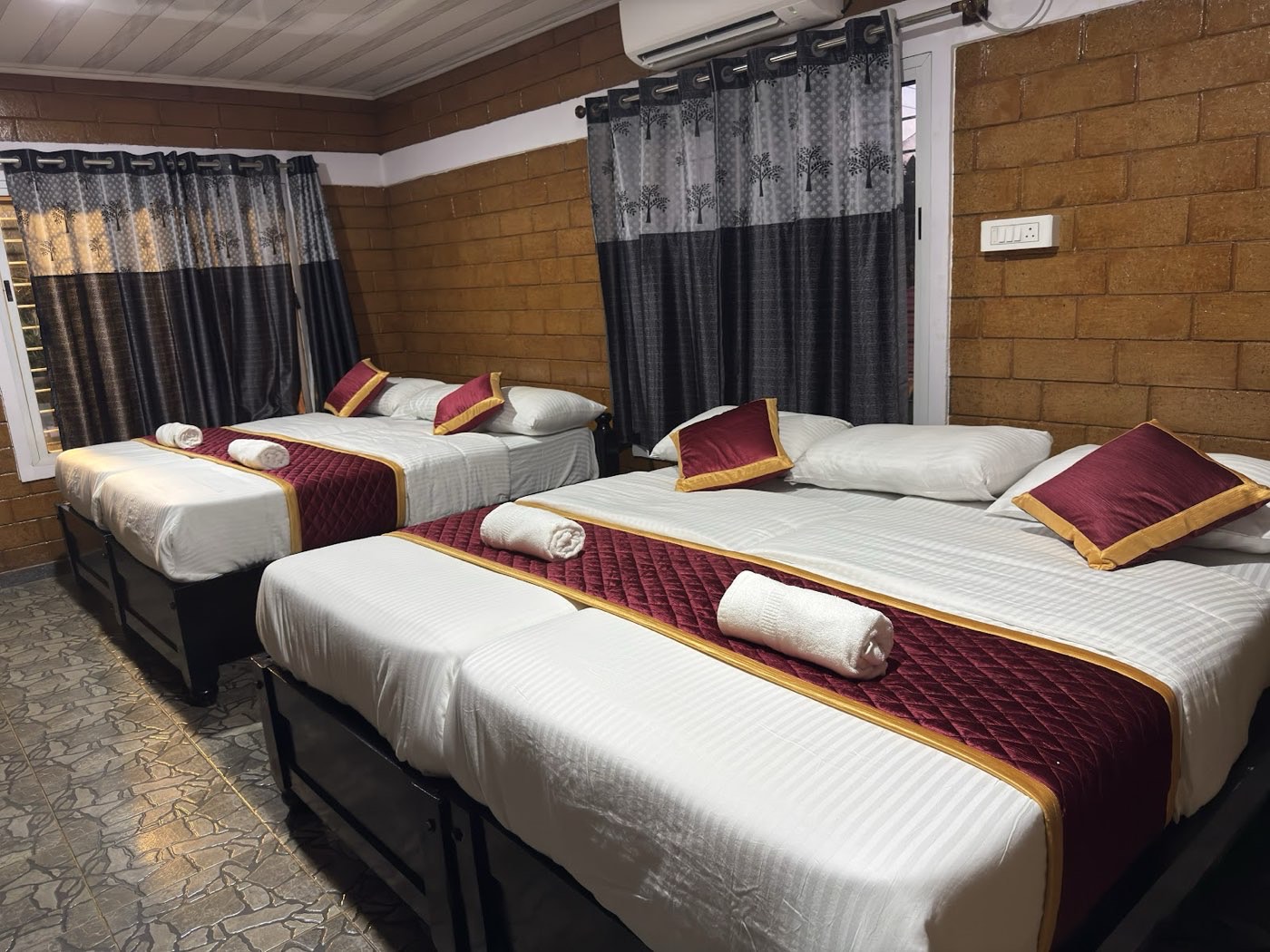 Family Room with two beds and fresh linen