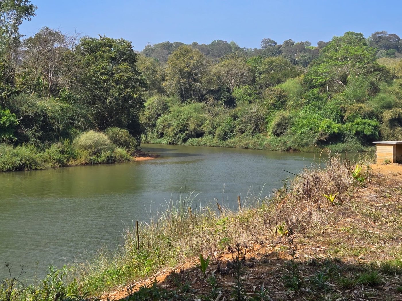 The river running past the estate
